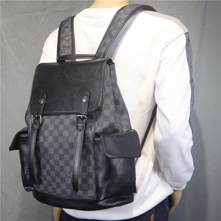 Balo da Unisex T-BOX Retro họa tiết Damier Graphite