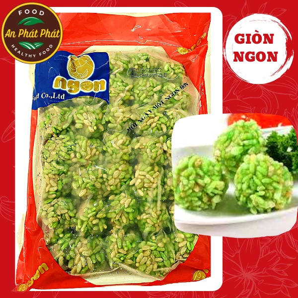 Cốm Xanh Ô Ngon 500g, viên hải sản sốt phô mai bọc cốm thơm ngon, giòn rụm. Món ăn vặt hợp vệ sinh, an toàn An Phát Phát