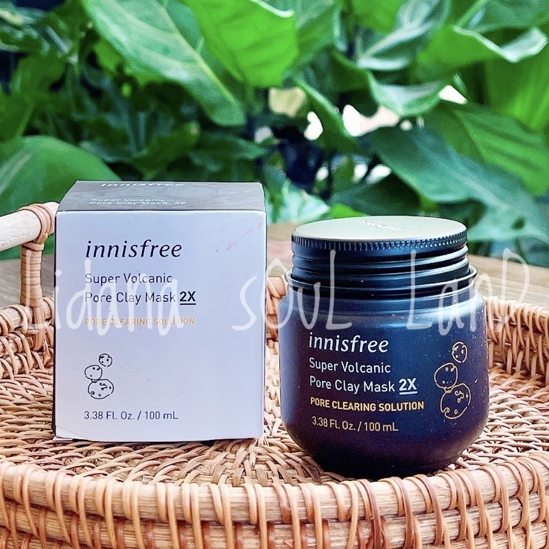 Mặt nạ đất sét tro núi lửa Innisfree 2X Super Volcanic Pore Clay Mask Hàn Quốc