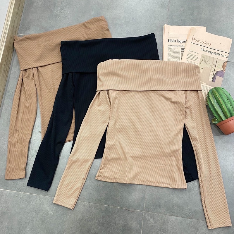 ÁO body len tăm trễ vai (3 màu) - 22.Lystore | BigBuy360 - bigbuy360.vn