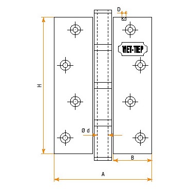 BẢN LỀ VIỆT TIỆP 08225 - INOX 304 - BẢN LỀ 08225 INOX 304