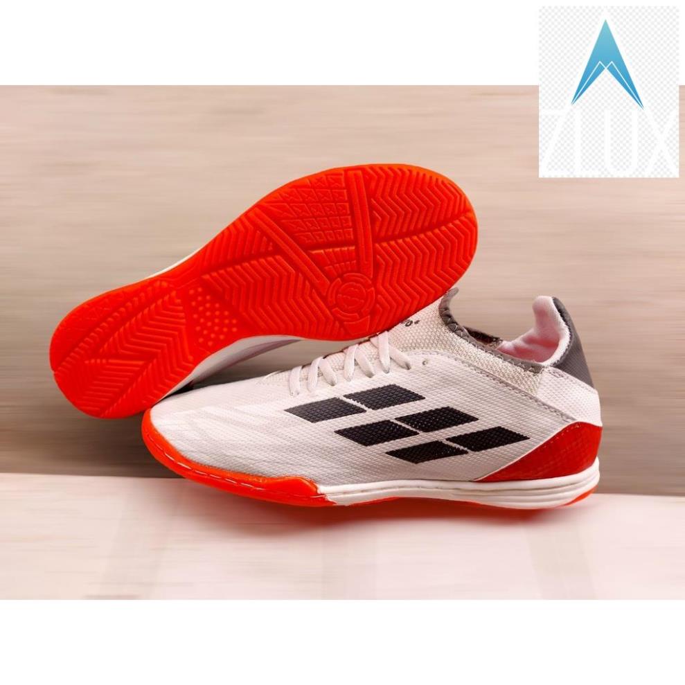 👂🖖 Giày Đá Banh Đế Bằng Winbro Trắng Đỏ Cam - Giày Futsal 2021 (Đã Khâu Full Đế) 👂🖖