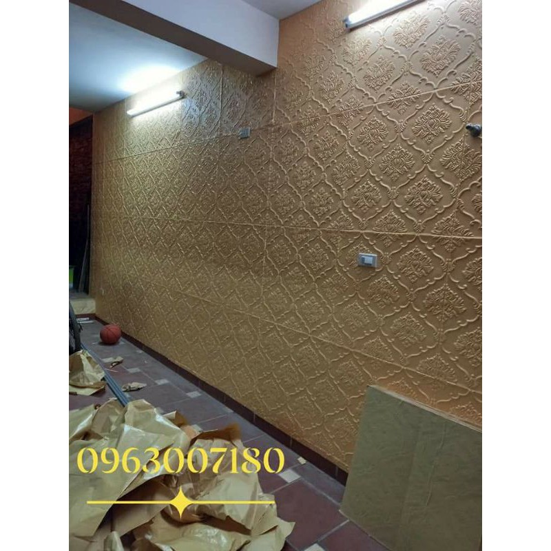 Xốp dán trường TÂN CỔ 7. khổ lớn 70X70CM CÓ KEO SẴN