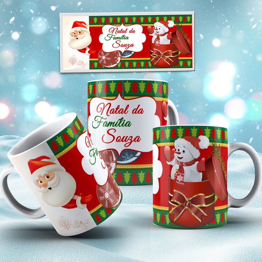 Cốc sứ cao cấp in hình giáng sinh an lành - Quà tặng noel - Quà tặng cho người thân