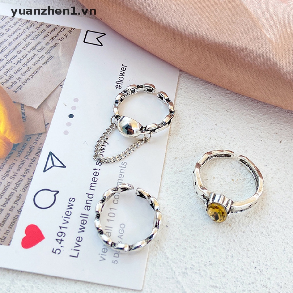 Nhẫn Cặp Hình Trái Tim Phong Cách Vintage Thời Trang