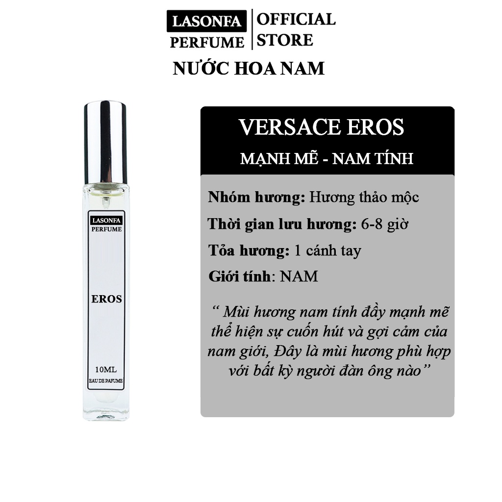 Nước hoa nam Eros - Mùi hương nam tính, mạnh mẽ, quyến rũ - LASONFA