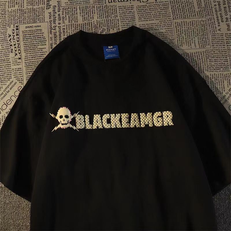 Áo Thun 100% Cotton Tay Ngắn Dáng Rộng Phong Cách Hip Hop Âu Mỹ Thời Trang Cho Nam