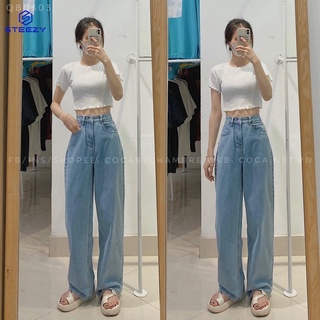 Quần jeans trơn cạp cao mã 03