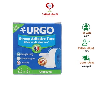Băng keo lụa độ dính cao Urgosyval size 1.25cm x 5m, 2.5cm x 5m