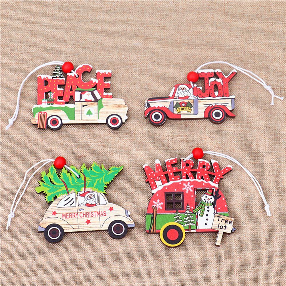 KUNHEV Phụ Kiện Treo Trang Trí Giáng Sinh / Năm Mới Bằng Gỗ Siêu Bền