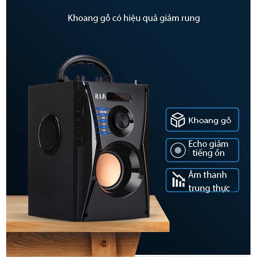 Loa bluetooth,loa karaoke tặng kèm mic A18,Siêu to,siêu bass,giá rẻ kịch sàn,Bảo hành Một đổi Một toàn quốc