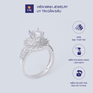 Nhẫn bạc nữ vmj, nhẫn nữ bạc 925 cao cấp, nhẫn bạc 925 hình trái tim độc đáo - vmj170