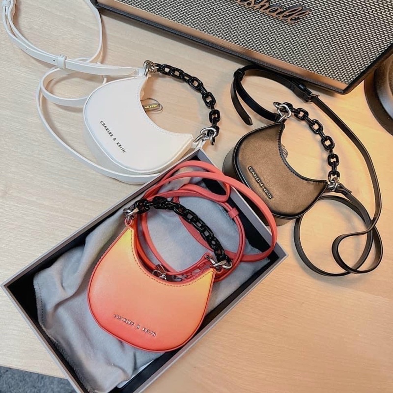 Túi cê ka mini dáng bầu bản 2 dây kèm hộp siêu xinh 1222#