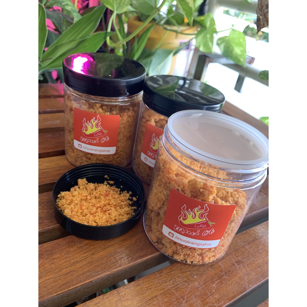Muối Ớt Rang La Hai - Từ Ớt Sim rừng Đậm đà vị Miền Trung - Hộp 250gr