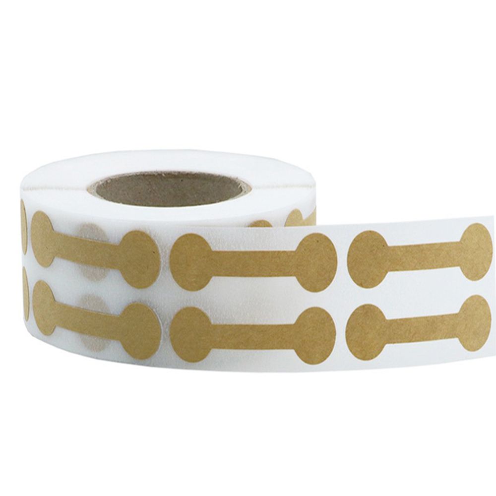 Set 500 thẻ giấy Kraft trơn nhiều màu sắc tự dính dùng làm nhãn giá cho nhẫn/ vòng tay/ vòng cổ đồ trang sức