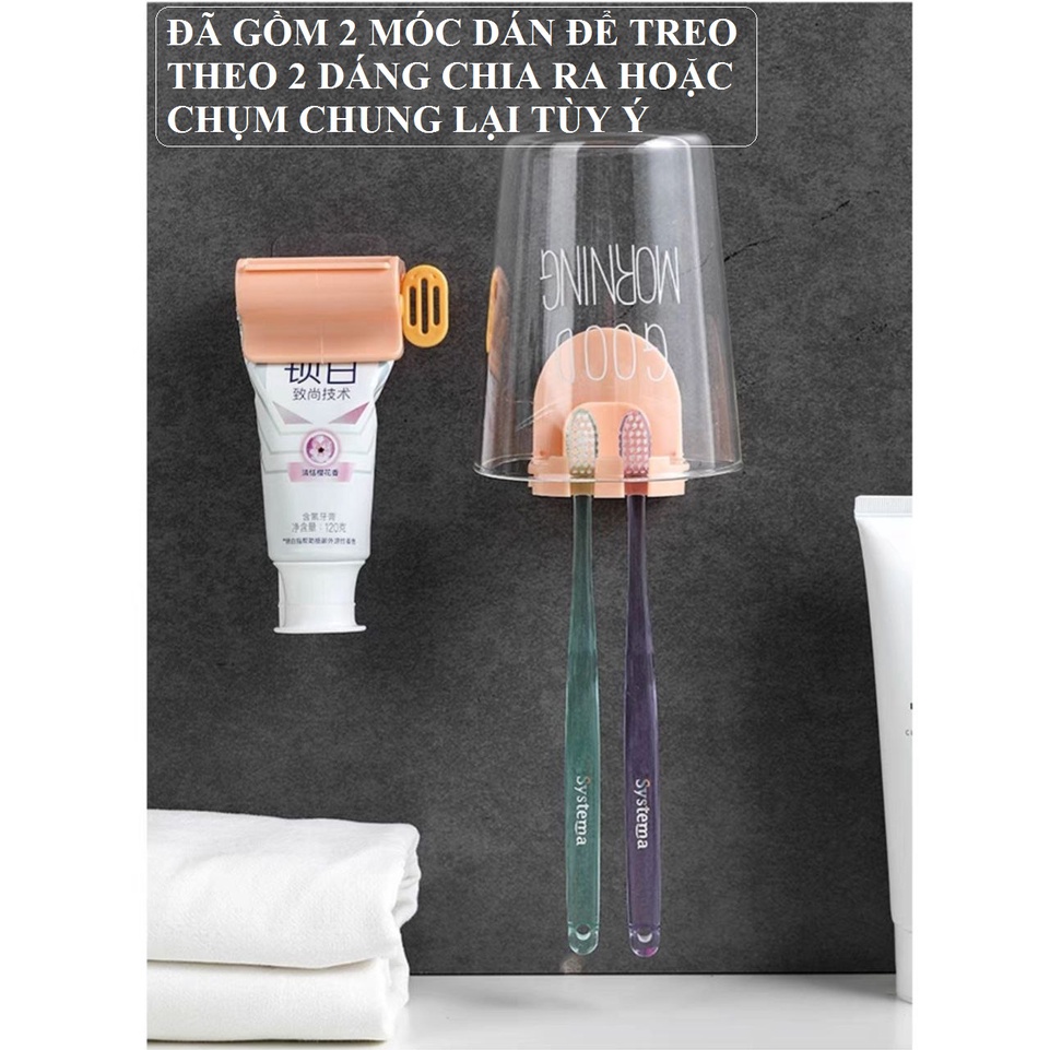 Bộ úp bàn chải và cốc đánh răng dùng trong nhà tắm E1