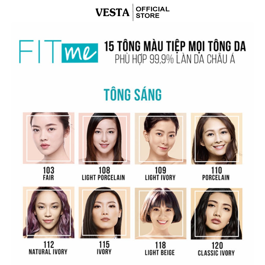 Kem Nền Mịn Nhẹ Kiềm Dầu Chống Nắng Fit Me Maybelline New York Matte SPF 22 30ml | BigBuy360 - bigbuy360.vn