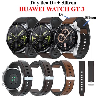 [Huawei GT 3] Dây đeo Da Silicon Hybird đồng hồ Huawei Watch GT3 46mm