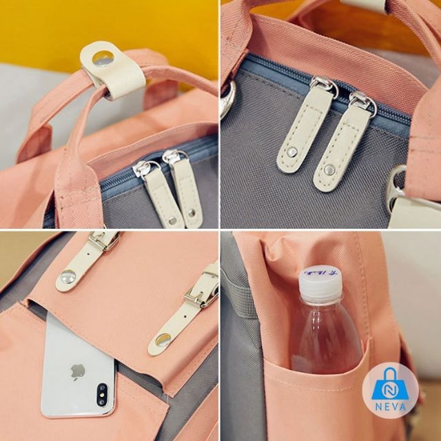 Balo nam nữ thể thao năng động loại vuông 2 quai canvas thời trang  - balo theloan TL0063