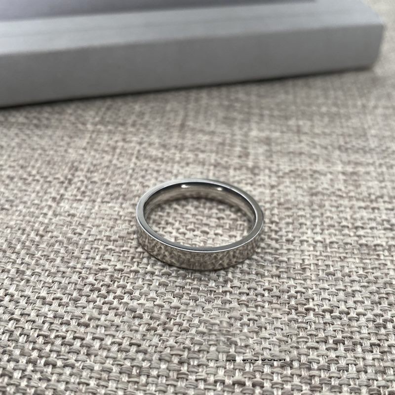Nhẫn Nam Nữ Unisex Trơn Basic Plain Ring Asta Accessories Màu Bạc Đẹp - Nhẫn Cá Tính Titan Không Gỉ - Plain Ring Nhỏ