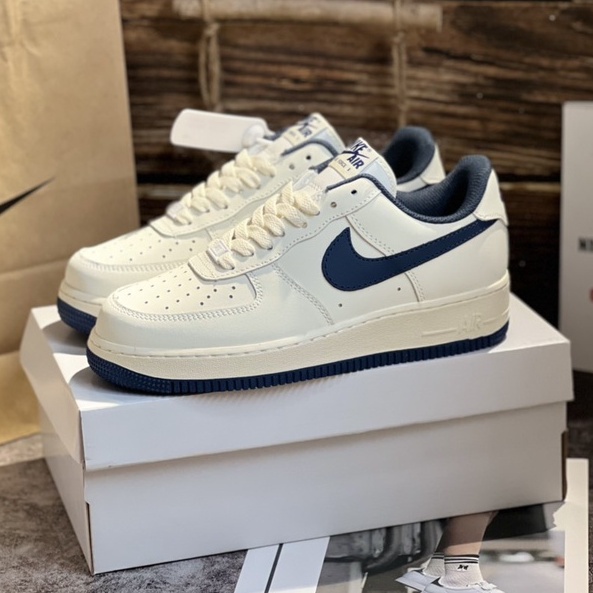 Giày Thể Thao Sneaker AirFoce1 Low Black White Af1 Vệt Đen Af1 Âm Dương Af1 Navy Da Lộn Cam Tặng Tất