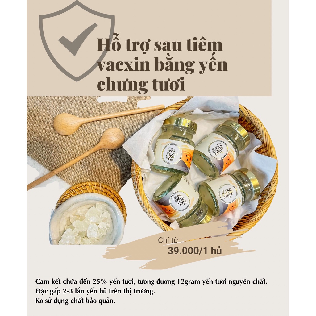 YẾN THỊ - YẾN SÀO - CHƯNG NGUYÊN CHẤT - 12 gram yến tươi