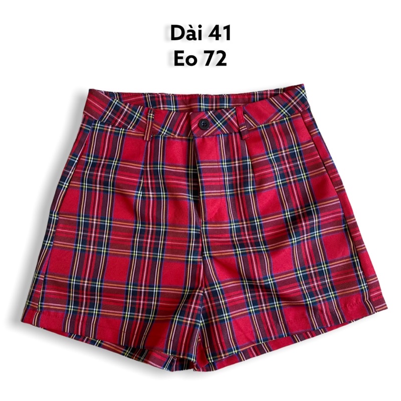 Pass quần shorts caro ulzzang y2k vintage retro