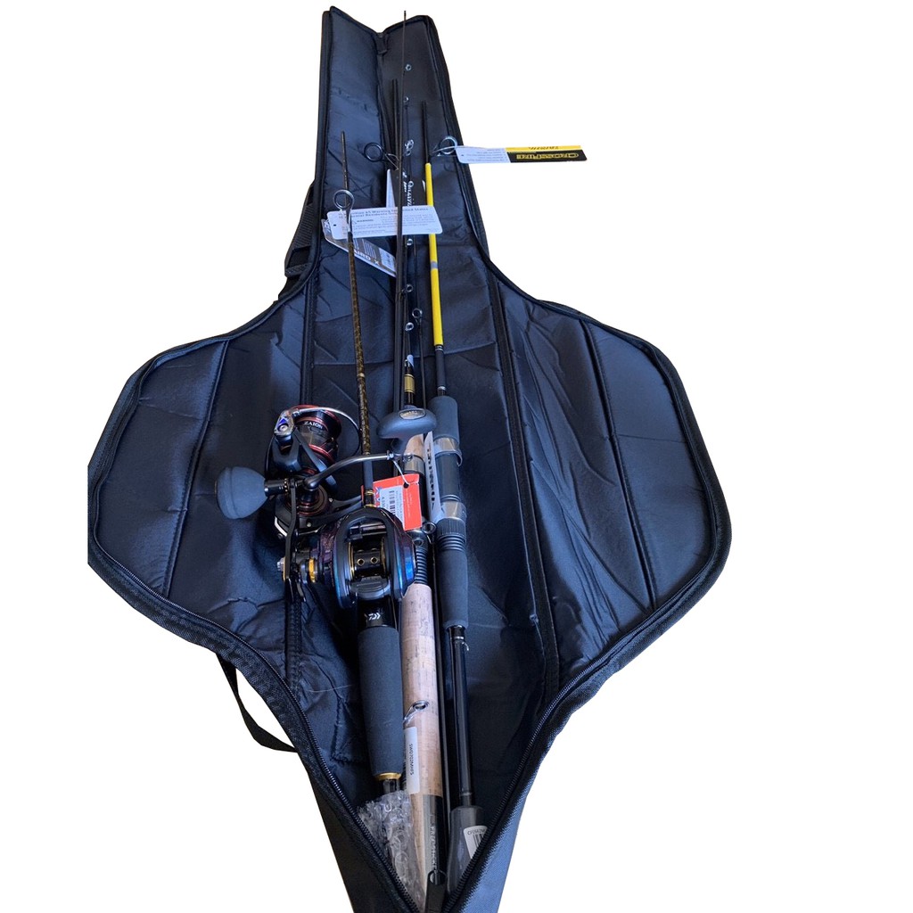 Bao đựng cần câu cá cao cấp FIMAX BLACK 125CM VÀ 150CM, túi đựng cần câu lure 2m1 và 2m7 chống thấm nước cực tốt