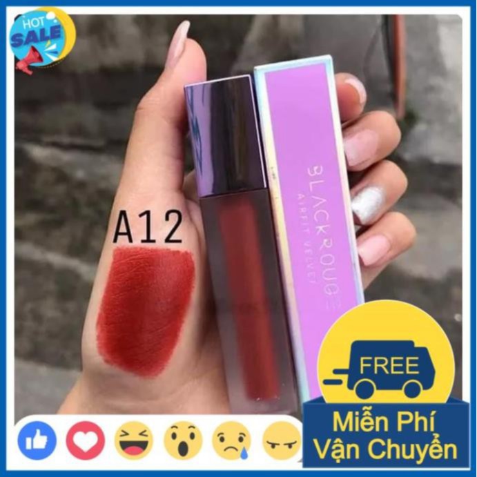 Son black rouge A12 🎁𝐌𝐢𝐞̂̃𝐧 𝐏𝐡𝐢́ 𝐒𝐡𝐢𝐩🎁 Son kem lì Cao Cấp - Đỏ Nâu Trầm | Thế Giới Skin Care