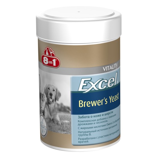 [Zipper 25 viên] Viên dưỡng lông 8in1 Excel Brewer's Yeast