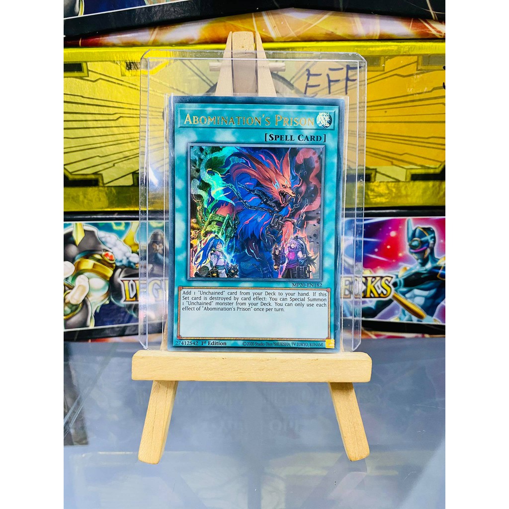 [ Dưa Hấu Yugioh ] Lá bài thẻ bài Abomination's Prison - Ultra Rare - Tặng bọc bài nhựa bảo quản