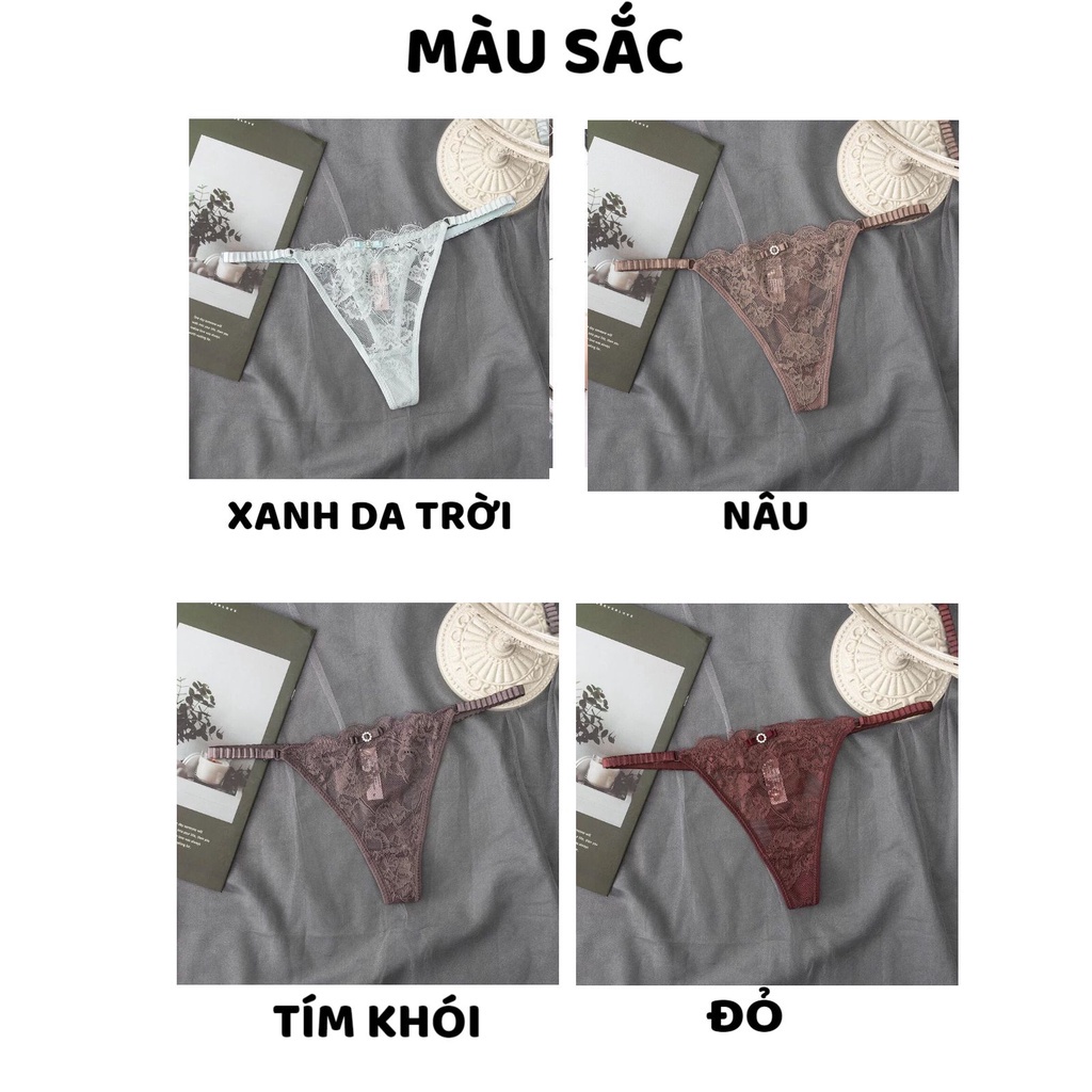 Quần Lót Nữ Ren Lọt Khe Sexy - Quần Lót Lọt Khe chun hông gợi cảm ôm dáng tạo đường cong quyến rũ mẫu 8001