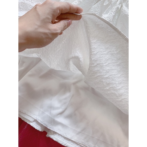 váy trắng tiểu thư tay phồng form xoè (hàng sẵn )