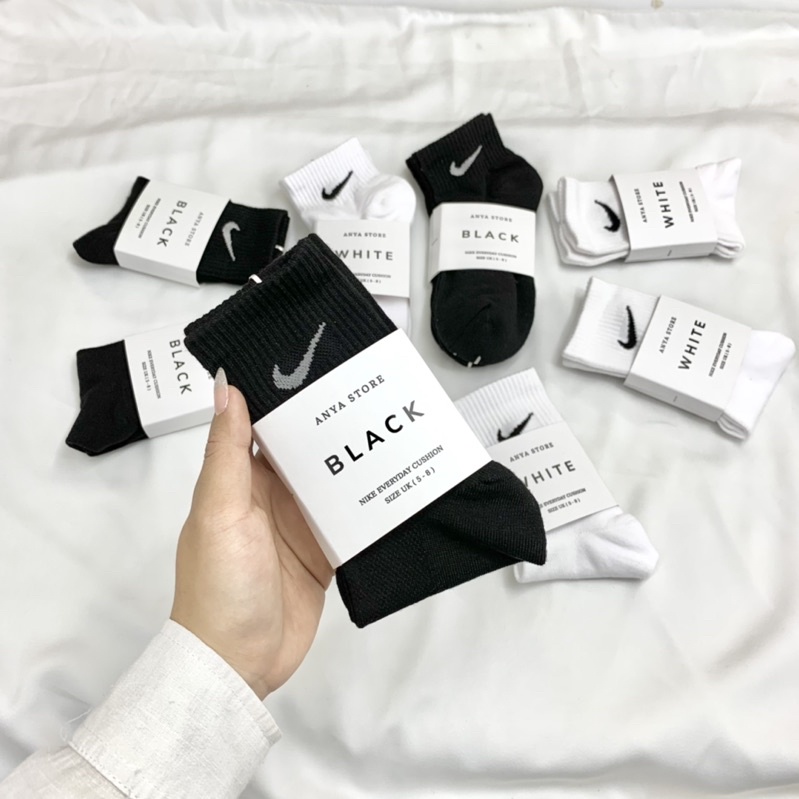 TẤT VỚ 𝗡.𝗜.𝗞.𝗘 Thể Thao Nam Nữ Trắng Đen [ Combo giảm giá sốc ]