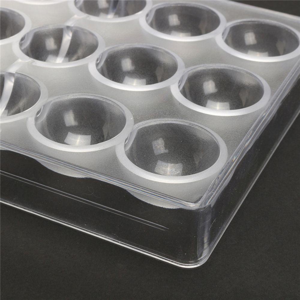 Khuôn Làm Kẹo Socola 24 Ô Hình Bán Cầu Bằng Polycarbonate Cứng Trong Suốt DIY