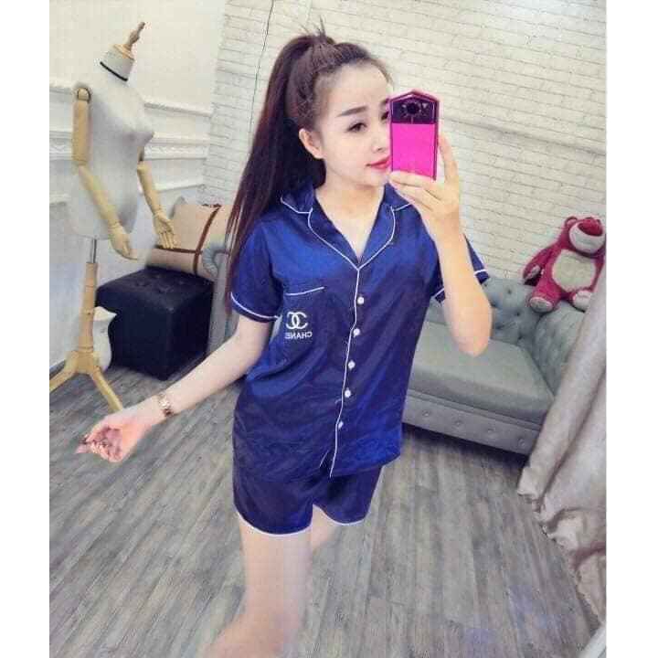 bộ pijama lụa cộc tay dễ mặc mát mẻ