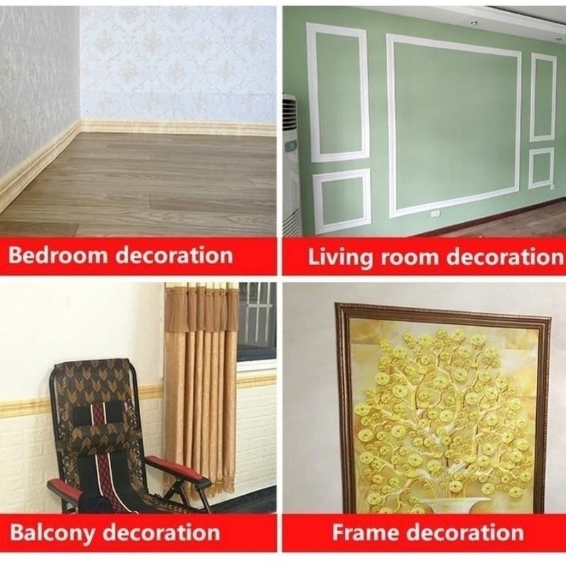 Dải dán viền tường sàn nhà xốp nổi 3D tự dính chống thấm nước thời trang chất lượng cao