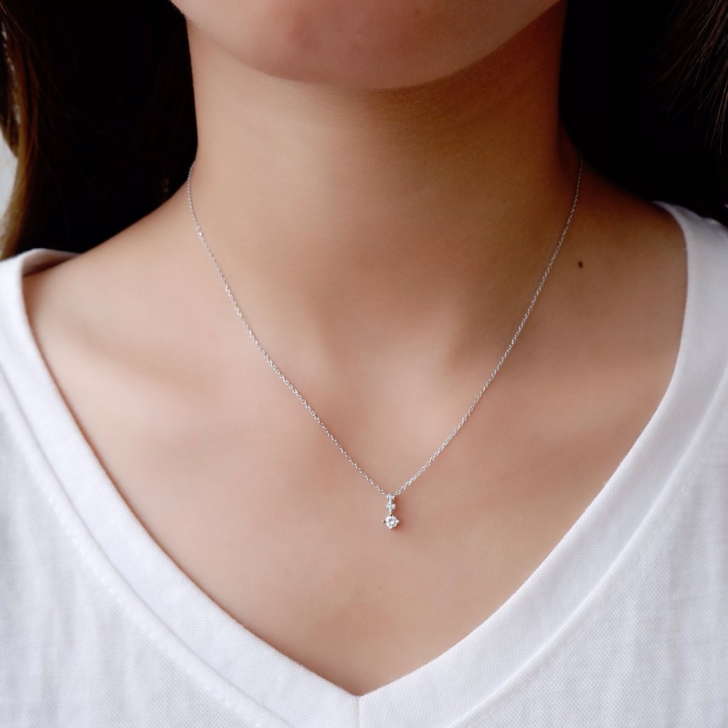 Dây chuyền bạc nữ 1 dải đá cz ESTELLE