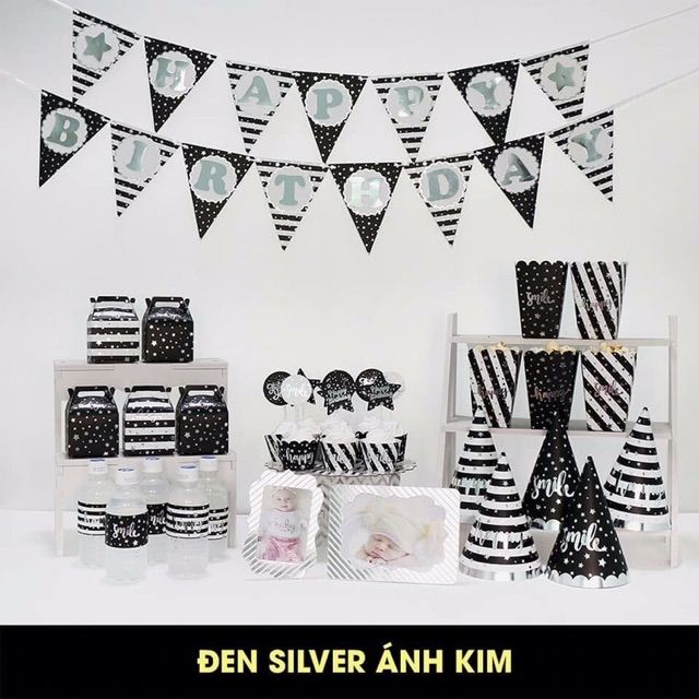 Bộ phụ kiện sinh nhật ép kim