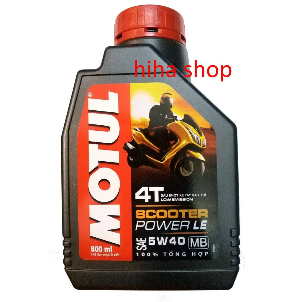 Nhớt 0,8L Motul Scooter Power LE 5W40, Scooter LE 10W40 - dầu nhớt xe tay ga