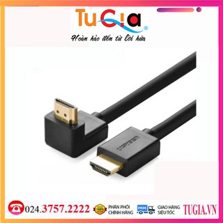 Cáp HDMI to HDMI dài 1,5m bẻ xuống góc vuông 90 độ Ugreen 11109 - Hàng chính hãng