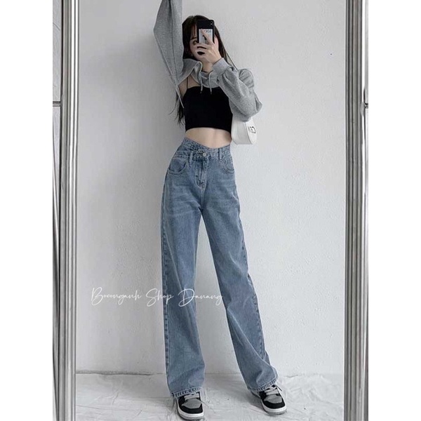 Quần Jean Gài Lệch #1332 1681229 Hàng Quảng Châu