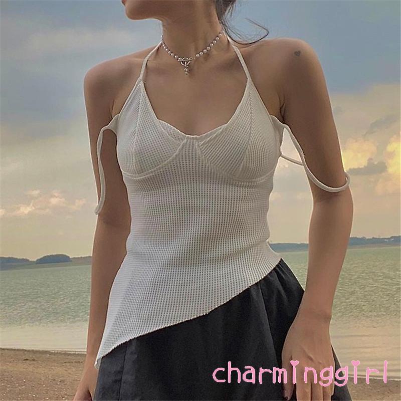 Áo không tay màu sắc trơn thoáng khí dành cho nữ