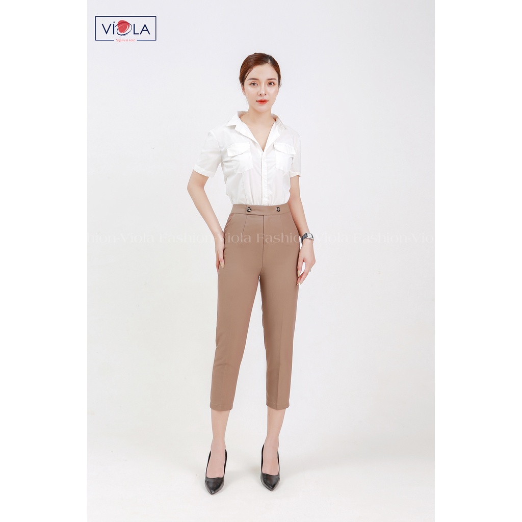 Quần baggy nữ công sở Viola dáng lỡ mặc đẹp tôn dáng chuẩn thanh lịch chất vải trượt mát mịn co giãn nhẹ Q1607