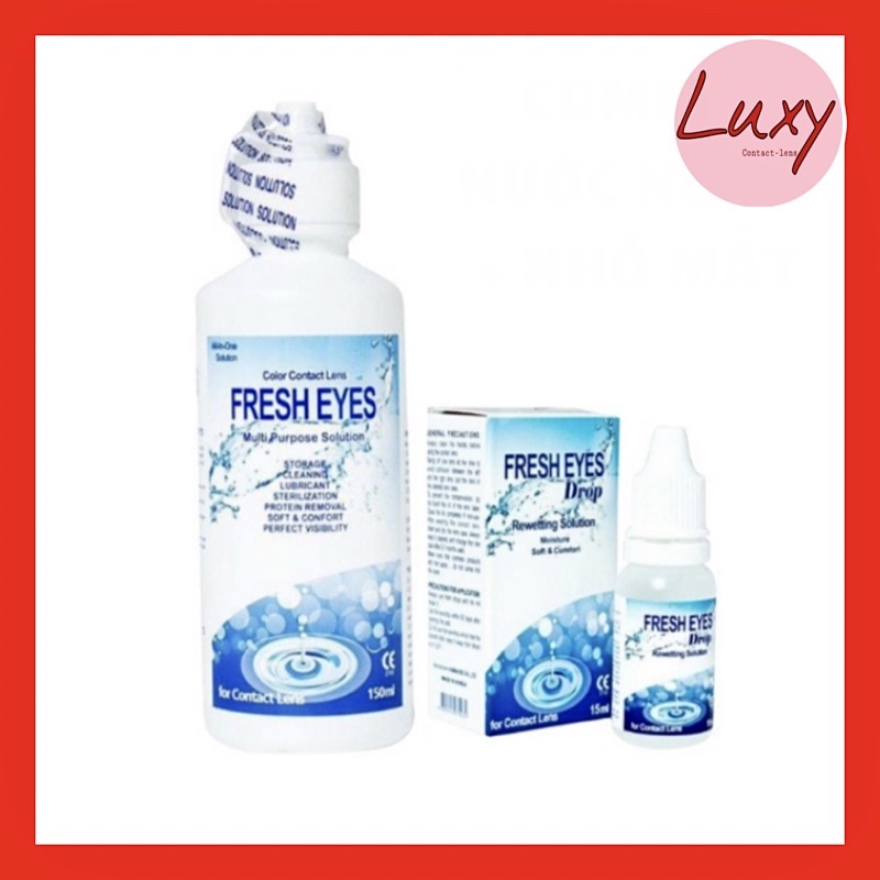 Combo Nước Ngâm Và Nhỏ Mắt Luxy Lens Hàn Quốc Loại Tốt, Cam Kết Chính Hãng [ Date Mới Nhất ]