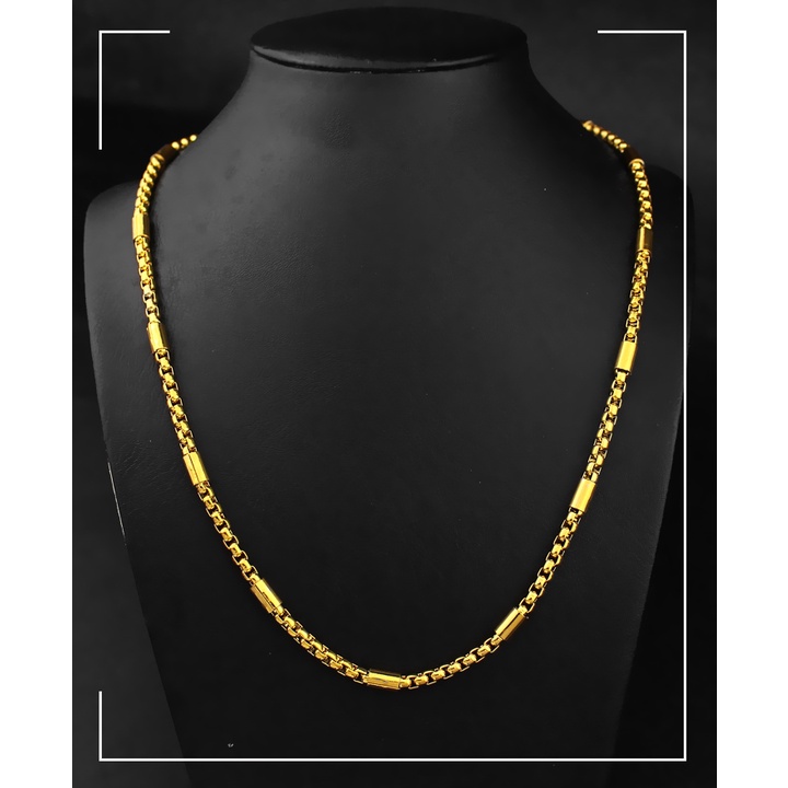 Dây chuyền nam kiểu ống trúc 4mm Khóa Xịn bọc khoanh trơn mạ vàng siêu đẹp, bền màu tạo đẳg cách phong độ cho người đeo