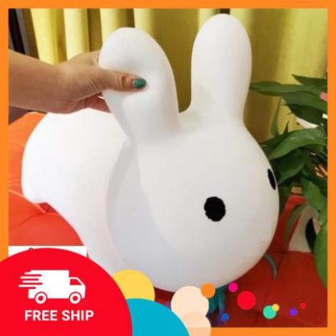 Đồ chơi thú nhún Thỏ Trắng  không mùi cao su bé thỏa sức nhún nhảy bé thích mê, tăng cường vận động