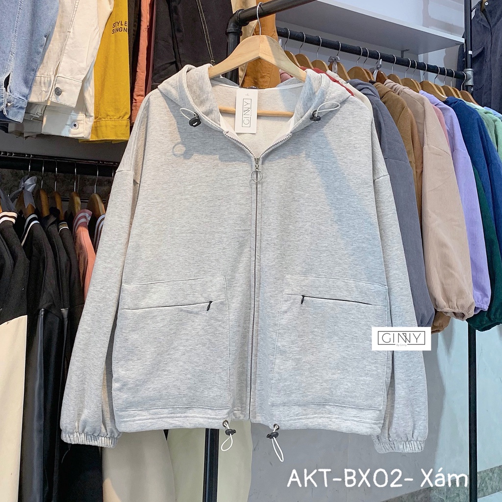 ÁO KHOÁC THUN XUẤT TÚI ZIP | Thời Trang | Phong Cách | GinHouse Shop