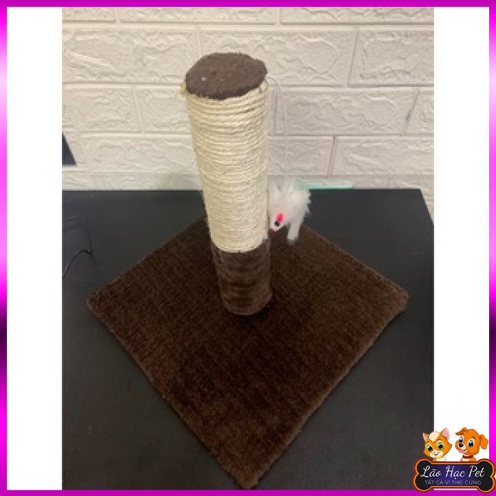 Đồ chơi cho mèo - Trụ cào móng cho mèo quấn dây sisal, chất liệu chuyên dùng cho mèo cào, chân đế vững chải