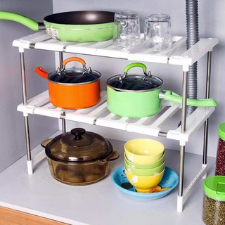 Kệ gầm bếp 2 tầng đa năng tiện dụng tiết kiệm không gian nhà bếp, kệ để nồi niêu xong chảo